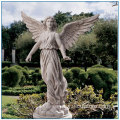 Estatua del ángel jardín de fibra de vidrio de gran tamaño